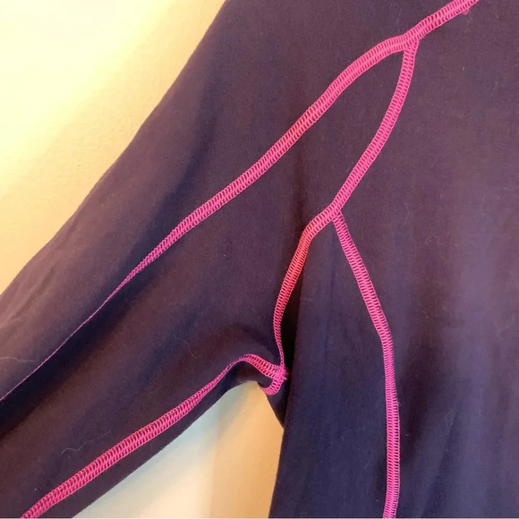 Lululemon Pink Purple Reversible Long Sleeve  1/2 Zip Top - Picture 6 of 11